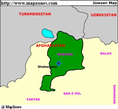 Map of Jowzjan