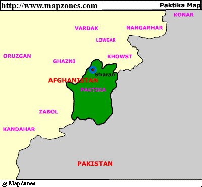 Map of Paktika