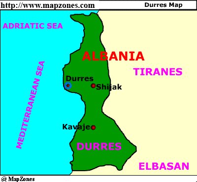 Map of Durres