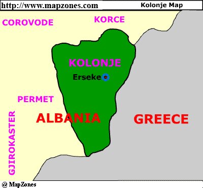 Map of Kolonje