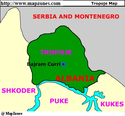 Map of Tropoje