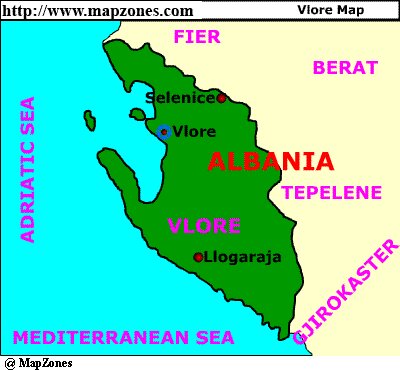 Map of Vlore
