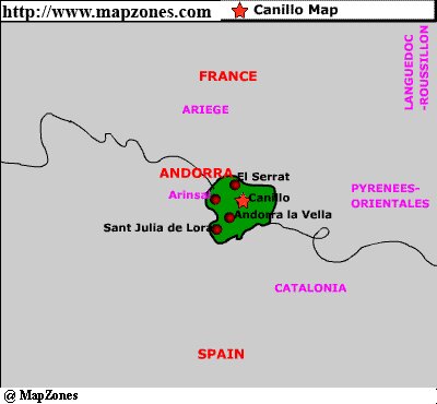 Map of Canillo
