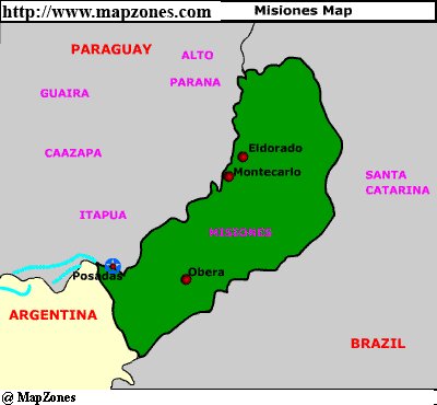 Map of Misiones