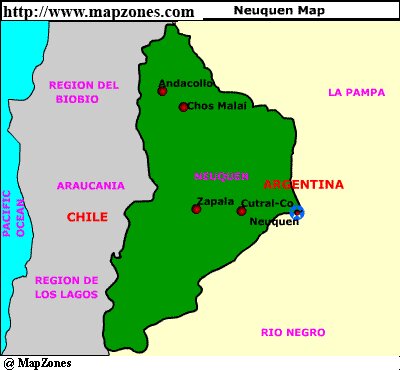 Map of Neuquen