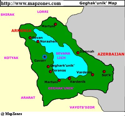 Map of Geghakunik