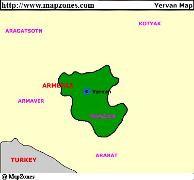 Map of Yervan