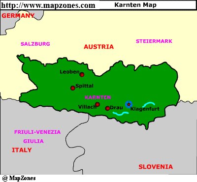 Map of Karnten