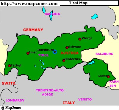 Map of Tirol