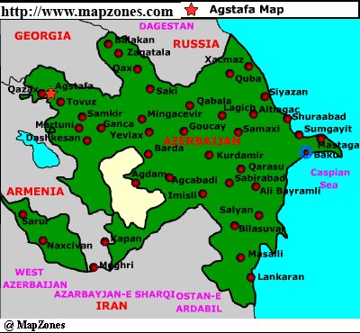 Map of Agstafa