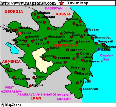 Map of Tovuz