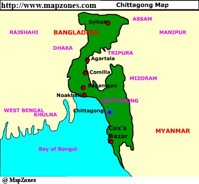 Map of Chittagong