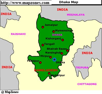 Map of Dhaka