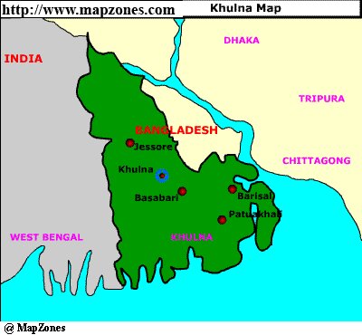 Map of Khulna