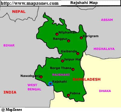 Map of Rajshahi