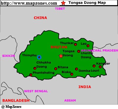 Map of Tongsa_dzong