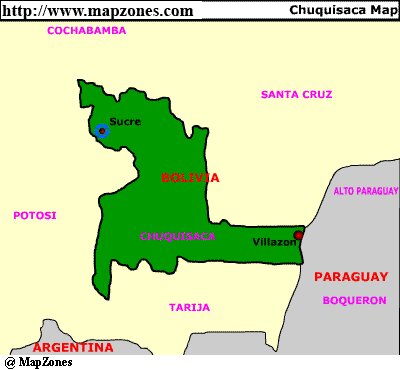 Map of Chuquisaca
