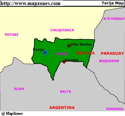 Map of Tarija