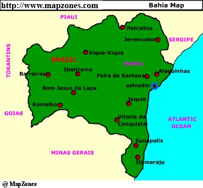 Map of Bahia