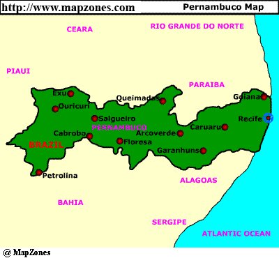 Map of Pernambuco