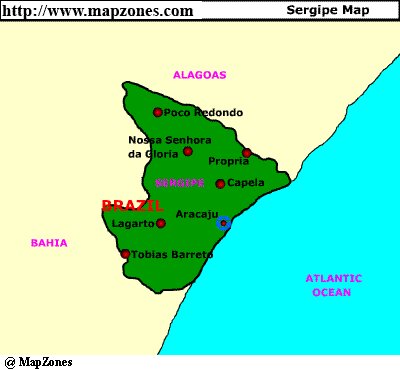 Map of Sergipe