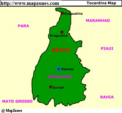 Map of Tocantins