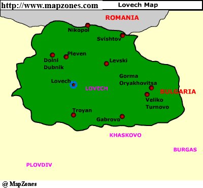 Map of Lovech