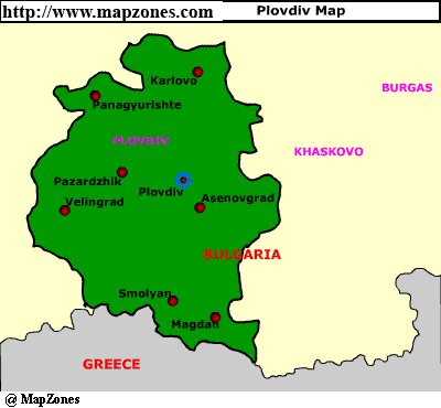 Map of Plovdiv