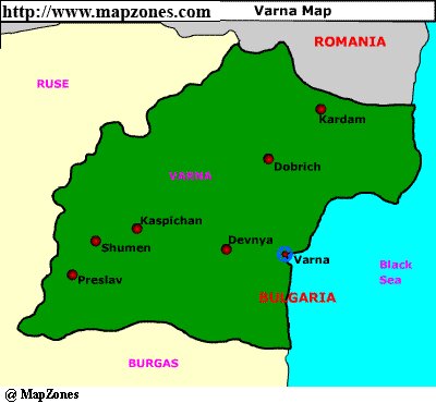 Map of Varna