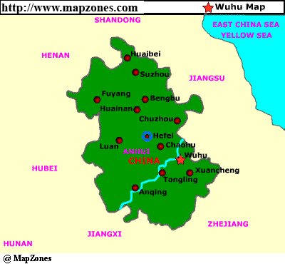 Map of Wuhu