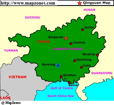 Map of Qingyuan