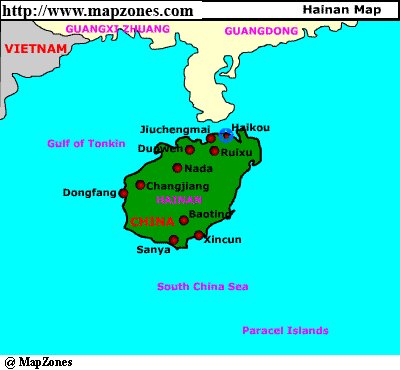 Map of Hainan