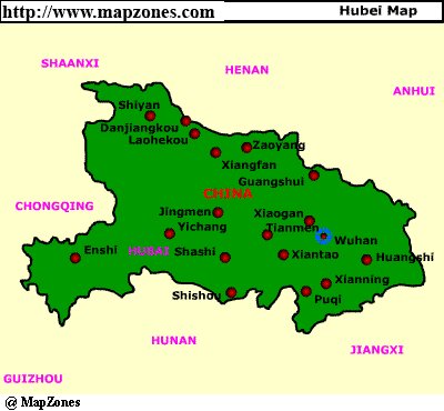 Map of Hubei