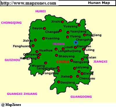 Map of Hunan