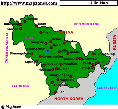 Map of Jilin