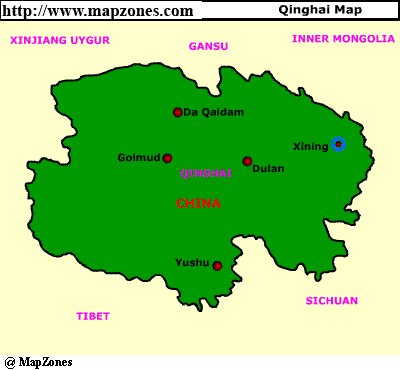 Map of Qinghai