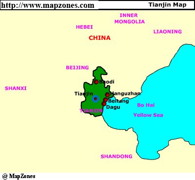 Map of Tianjin