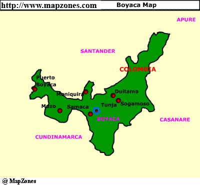 Map of Boyaca