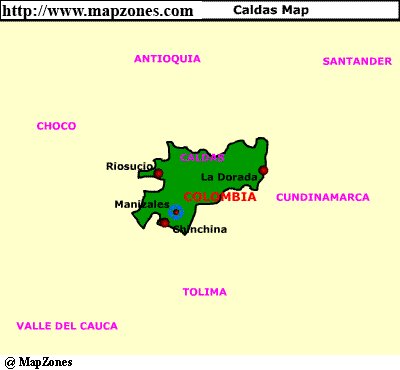 Map of Caldas