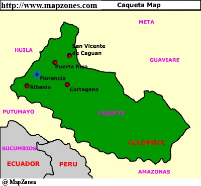 Map of Caqueta