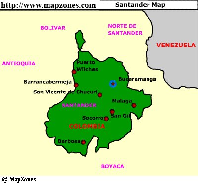 Map of Santander