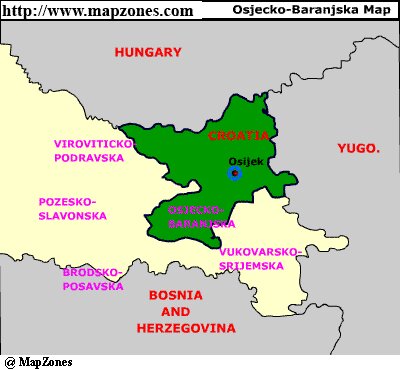Map of Osjecko_baranjska