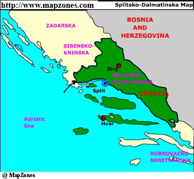 Map of Splitsko_dalmatinska