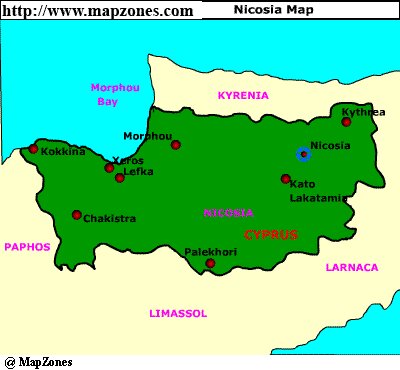 Map of Nicosia