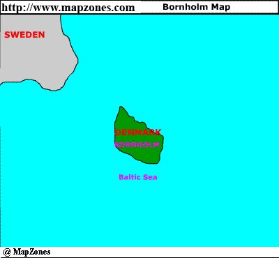 Map of Bornholm