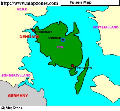 Map of Funen