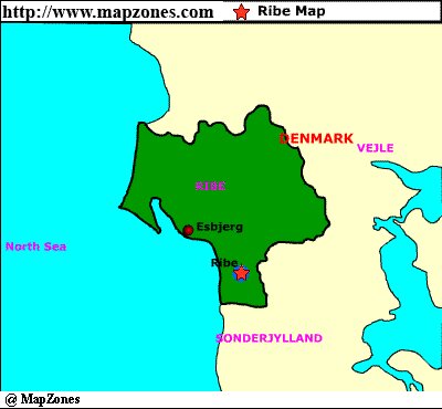 Map of Ribe