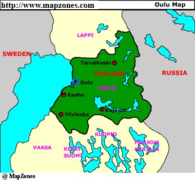 Map of Oulu