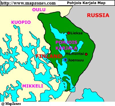 Map of Pohjois_karjala
