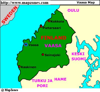 Map of Vaasa